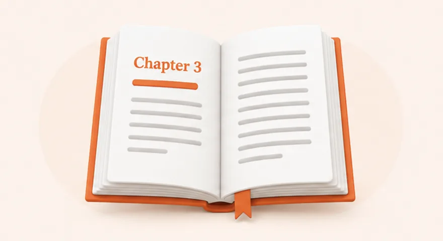 An open book at a chapter opening