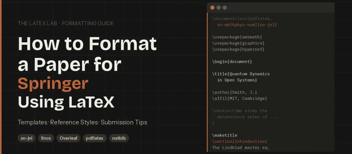 Springer Nature LaTeX paper compiled in Overleaf showing the sn-jnl template with formatted sections and references