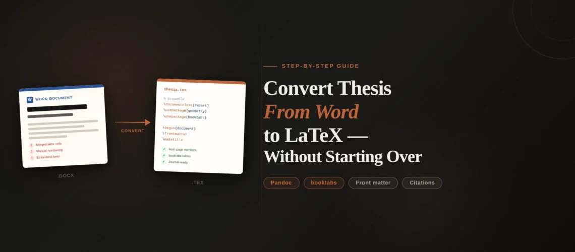 Convert Thesis from word to latex