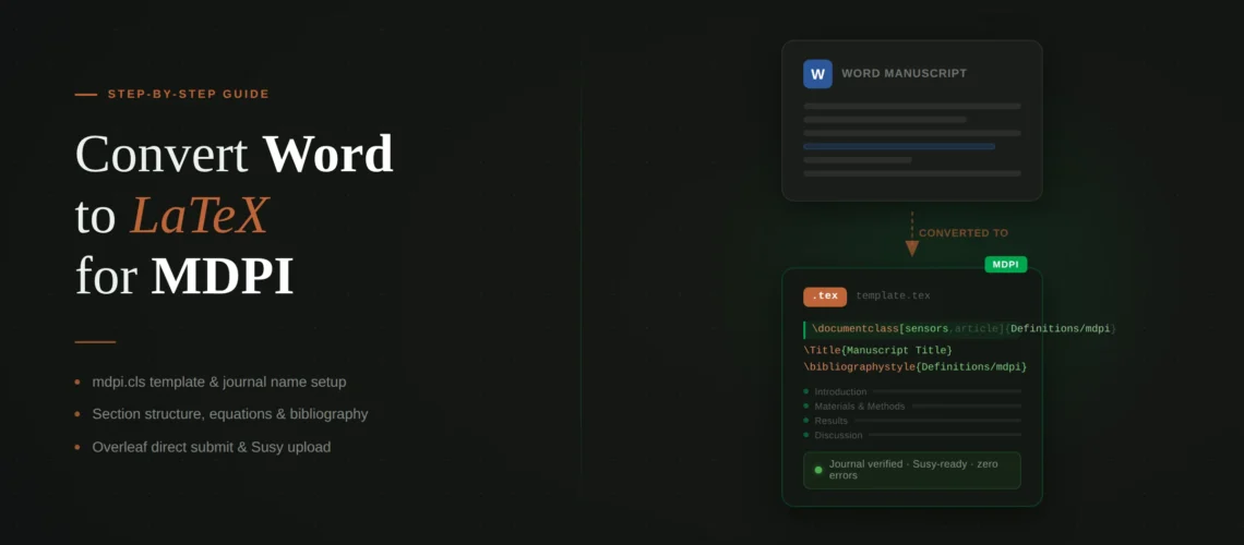 Convert Word To Latex For MDPI