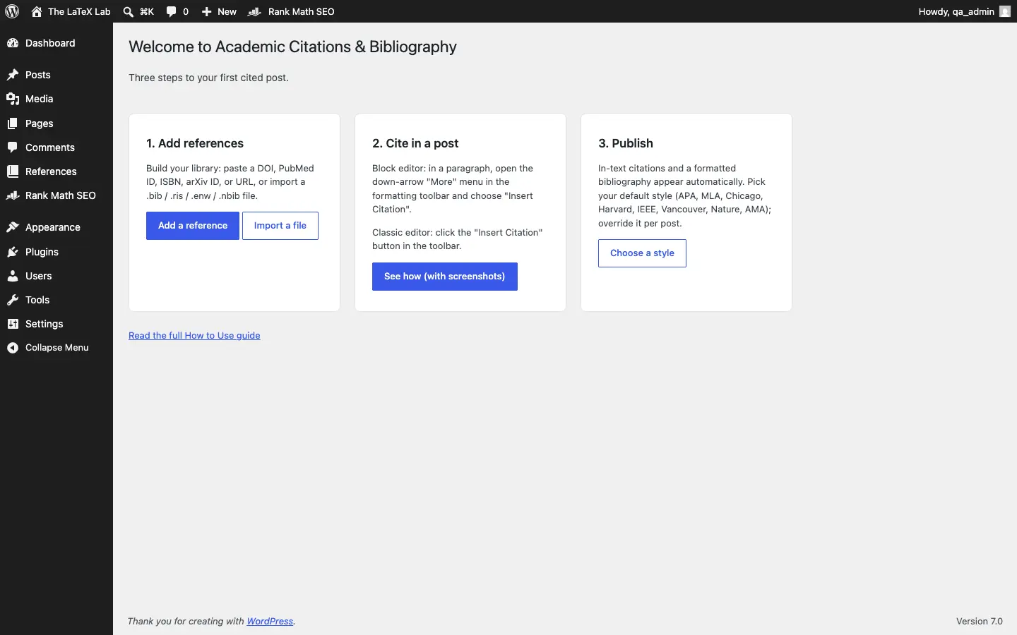 The three-step welcome screen shown right after activation