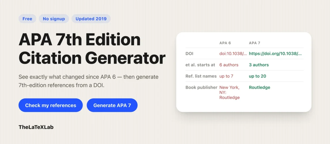 APA 7 Citation Generator