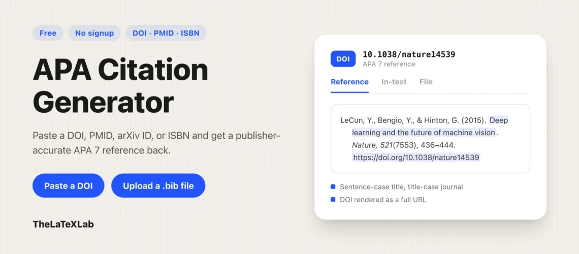 APA Citation Generator