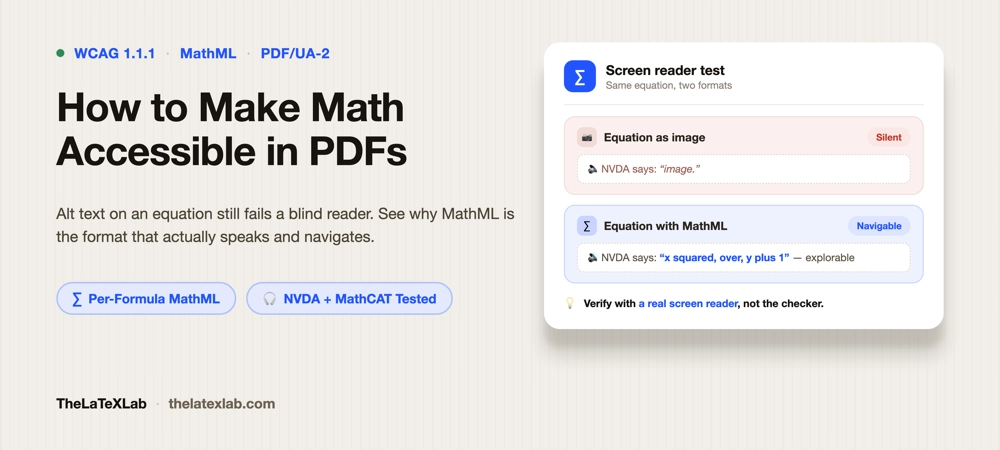 How to Make Math Accessible in PDFs