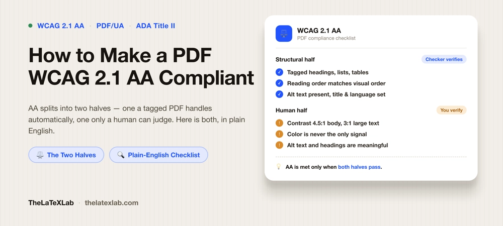 How to Make a PDF WCAG 2.1 AA Compliant