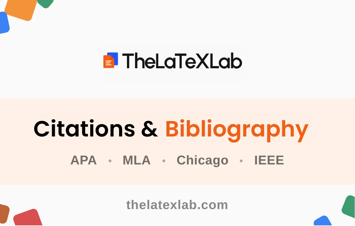 Google Docs addon for Citation and bibliography